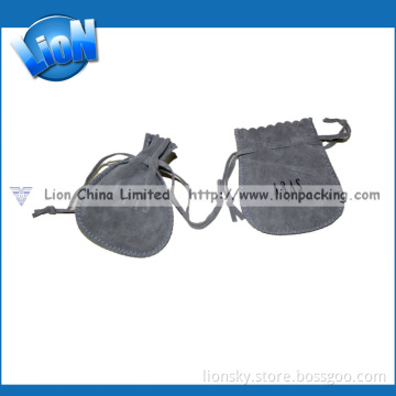 Customized Logo Velvet Pouch Round Bottom Sealed by Drawstring (R-018)